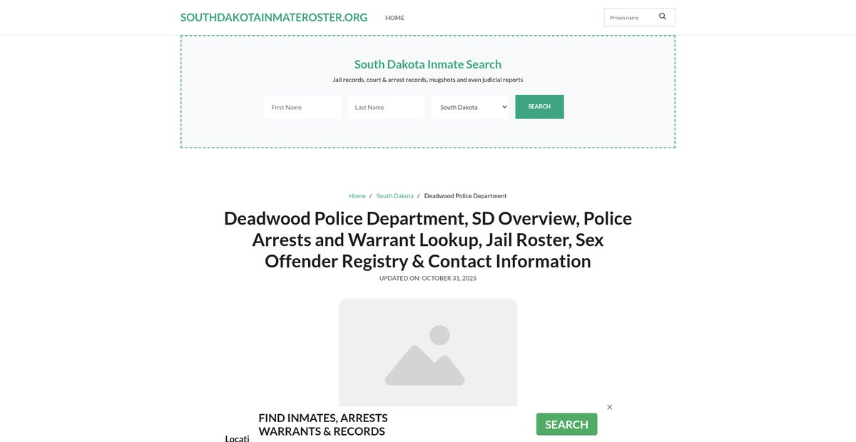 Preview of southdakotainmateroster.org