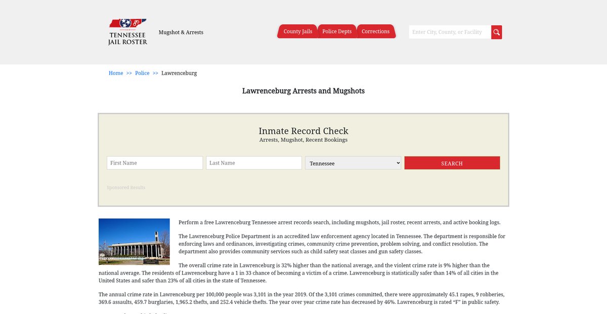 Preview of tennesseejailroster.com