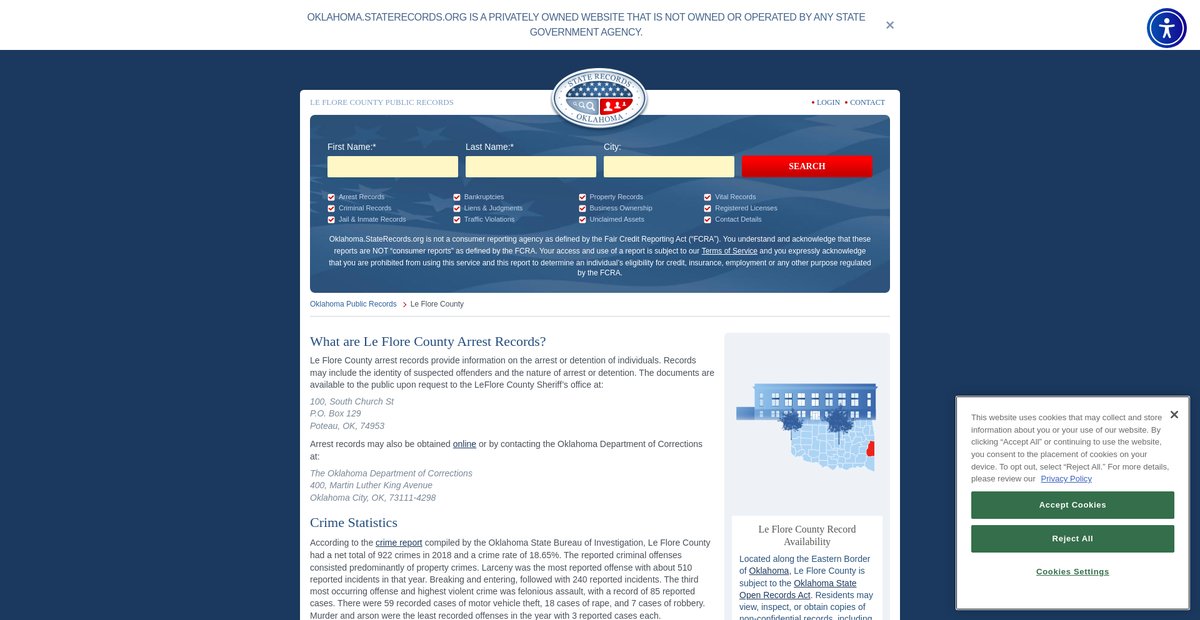 Preview of oklahoma.staterecords.org