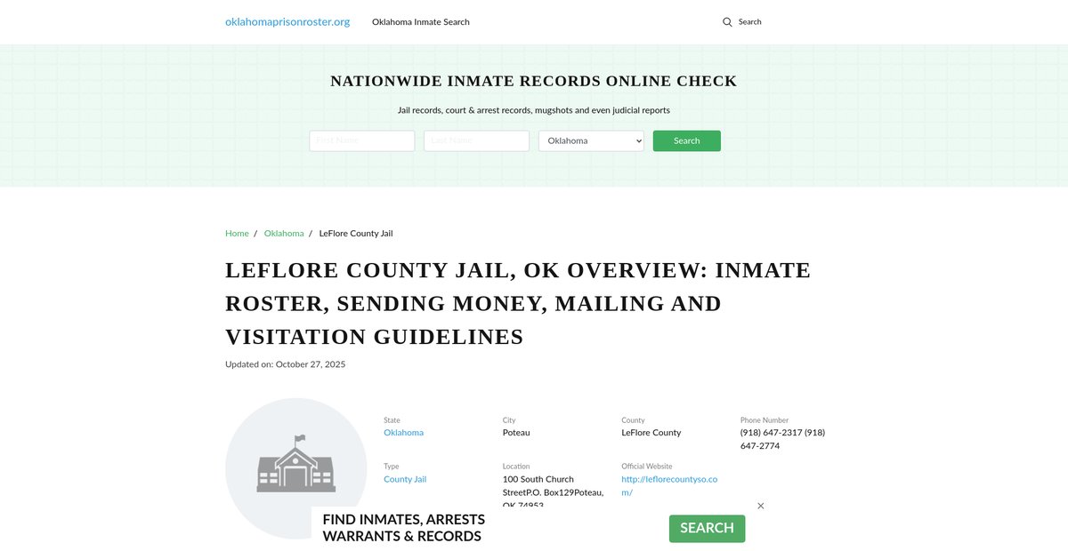 Preview of oklahomaprisonroster.org