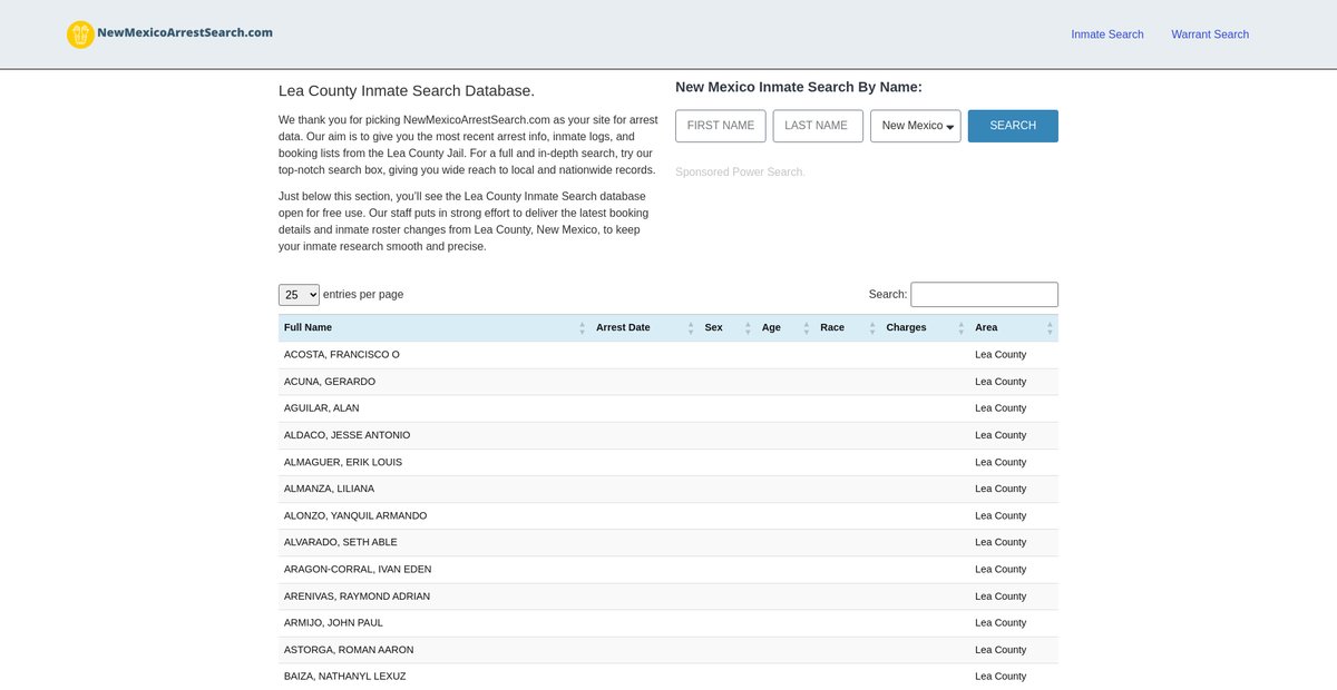 Preview of newmexicoarrestsearch.com