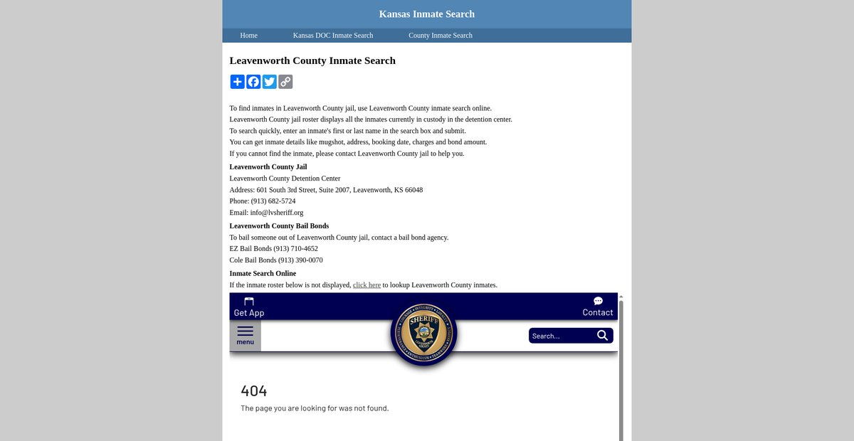 Preview of inmatesearchkansas.org