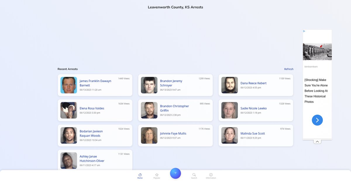 Preview of leavenworthcountyks.publicjailrecords.com