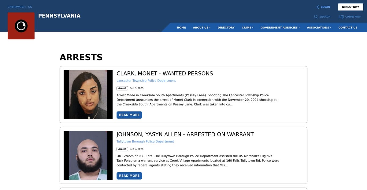 Preview of crimewatchpa.com