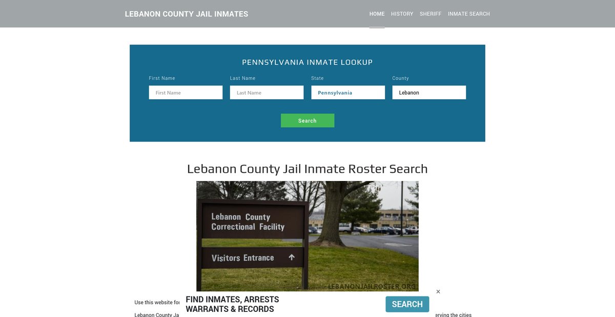 Preview of lebanonjailroster.org