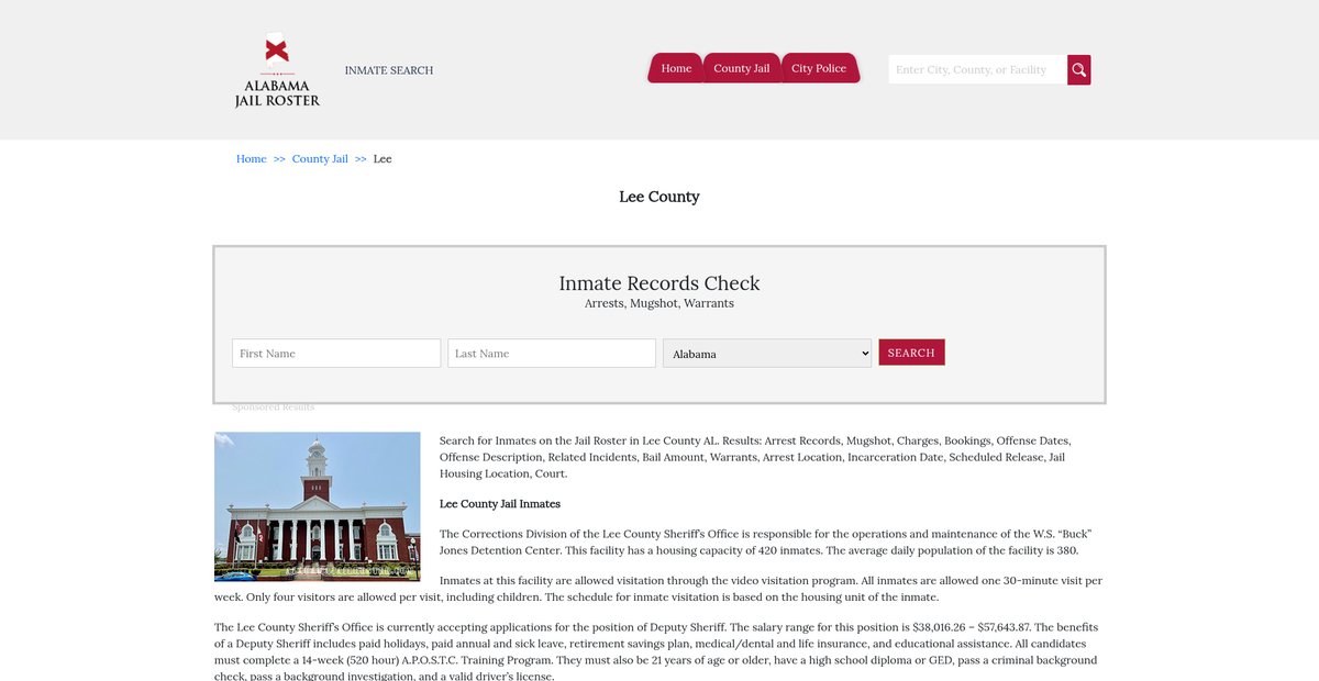 Preview of alabamajailroster.com