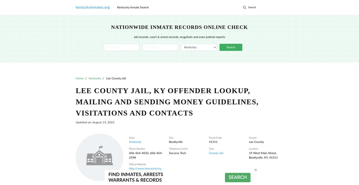Preview of kentuckyinmates.org