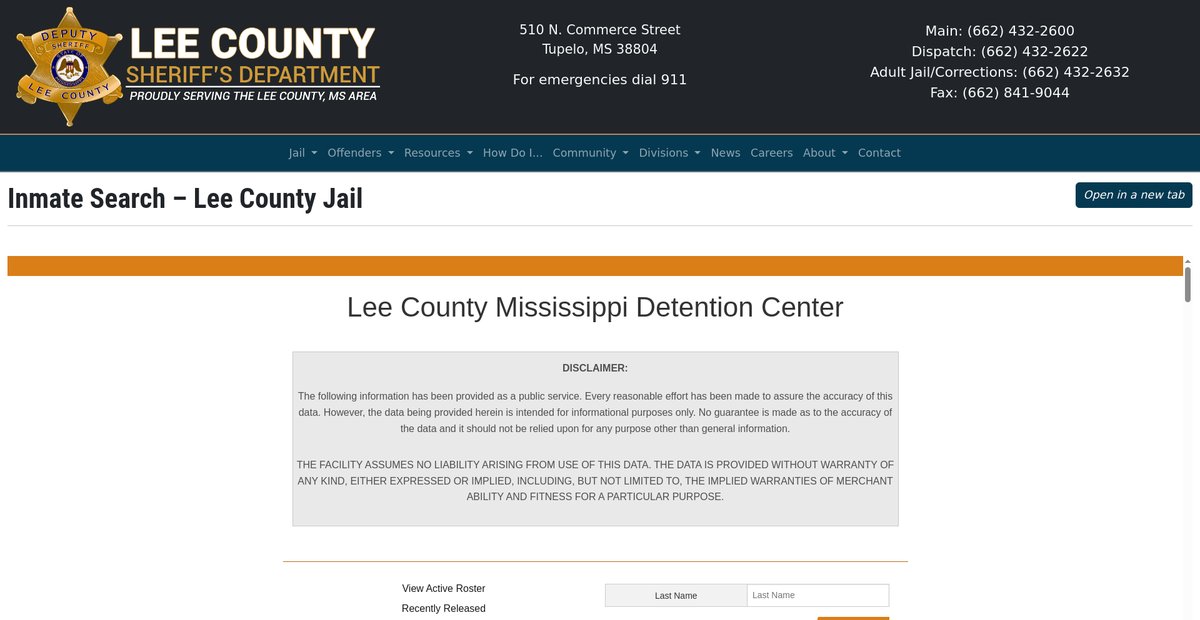 Preview of leecosheriff.com