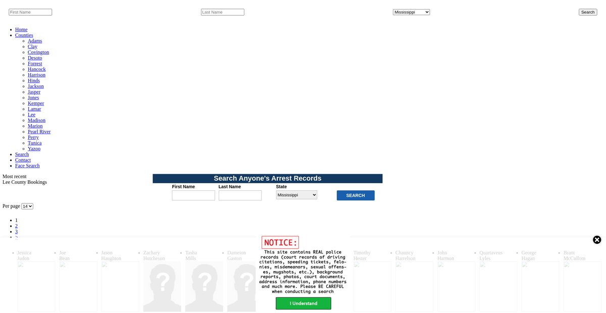 Preview of mississippi.arrests.org