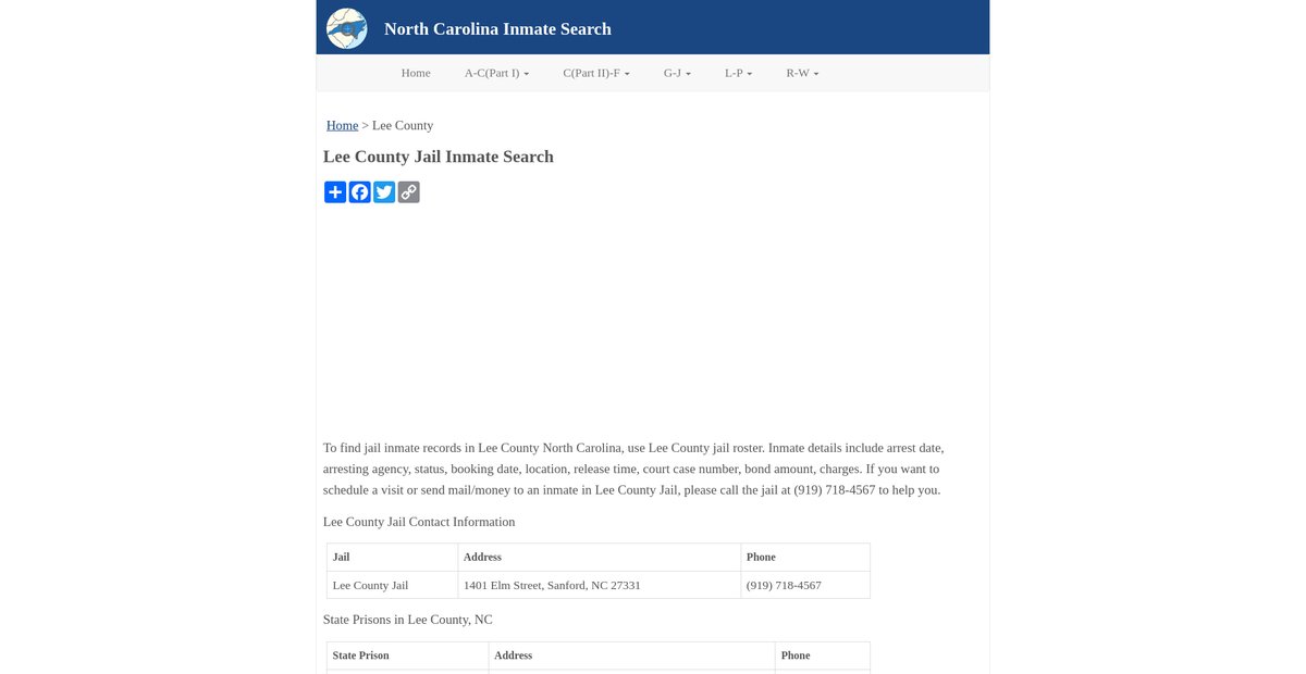 Preview of inmatesearchnc.org