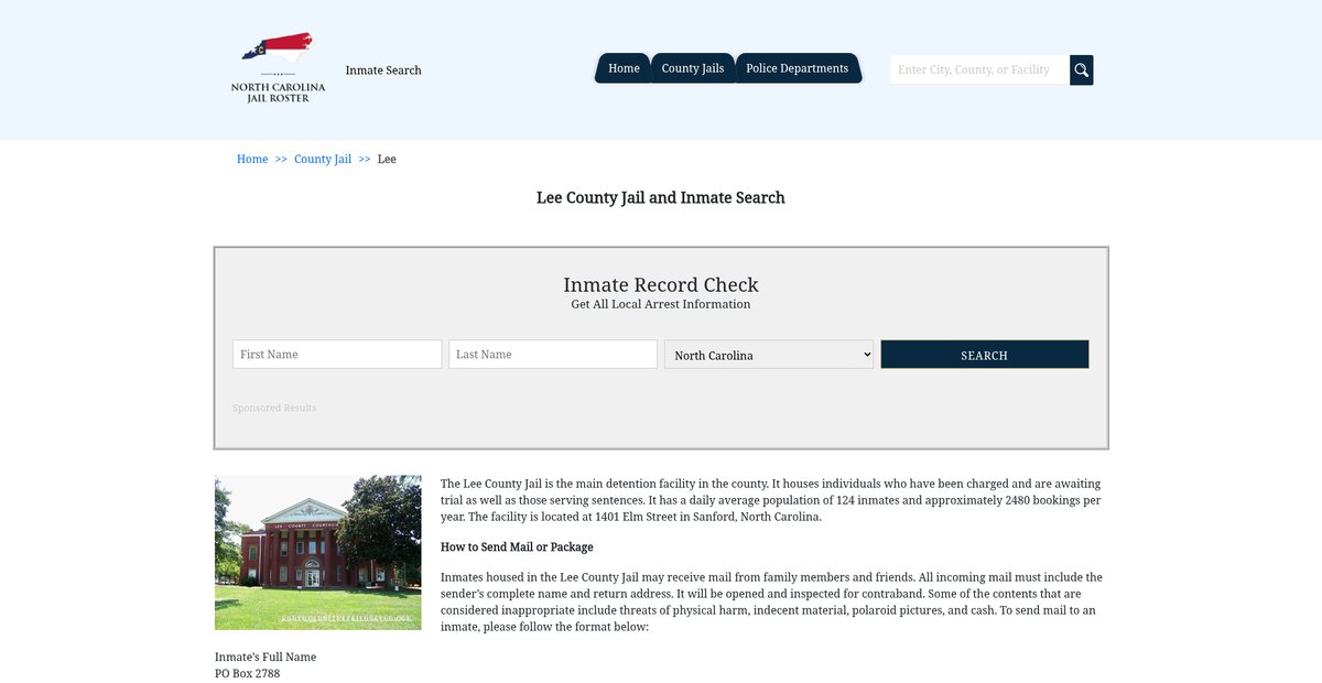 Preview of northcarolinajailroster.com