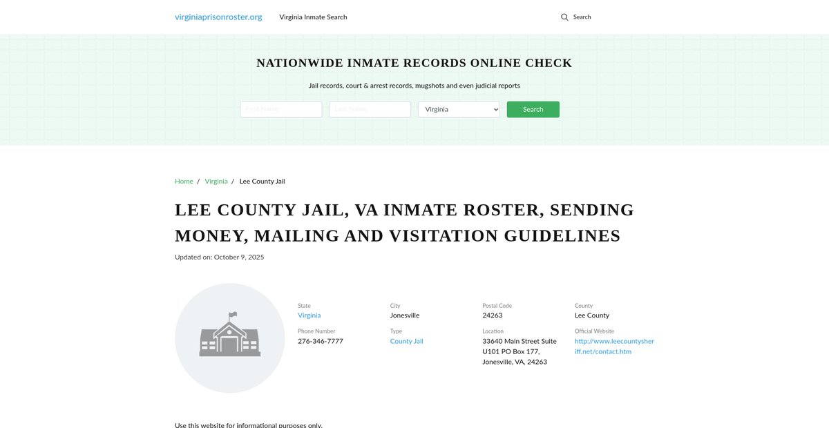 Preview of virginiaprisonroster.org