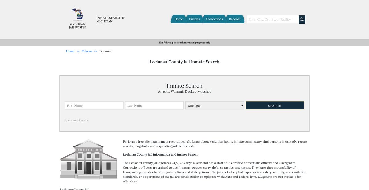 Preview of michiganjailroster.com