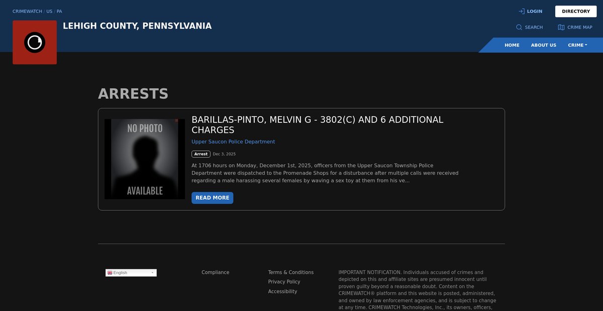 Preview of lehigh.crimewatchpa.com