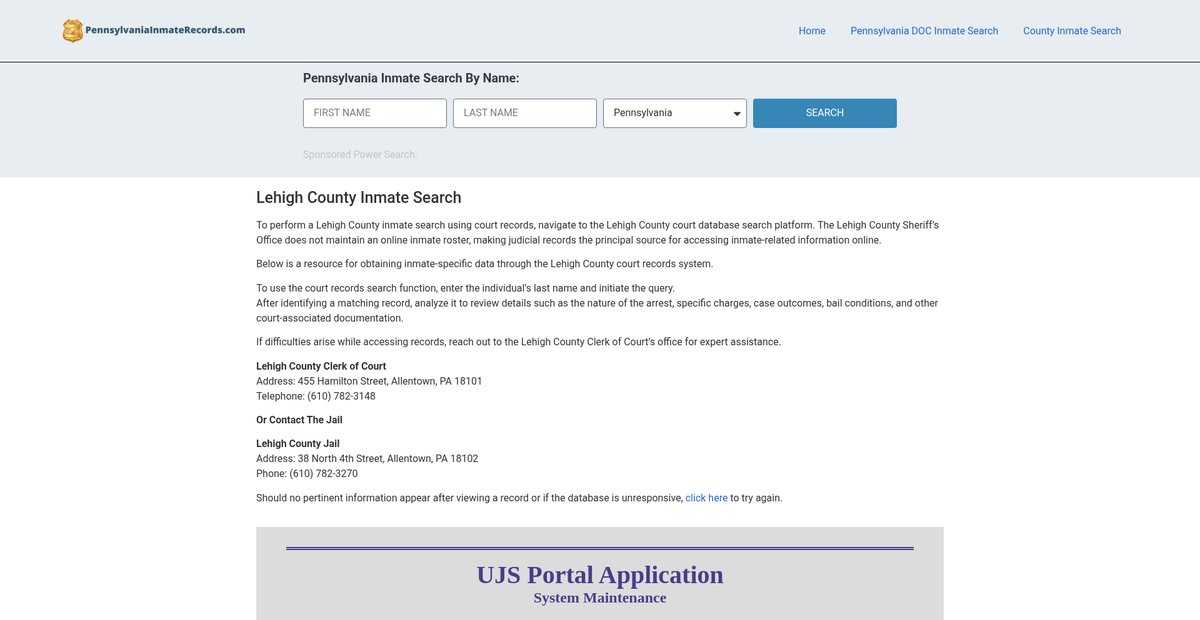 Preview of pennsylvaniainmaterecords.com