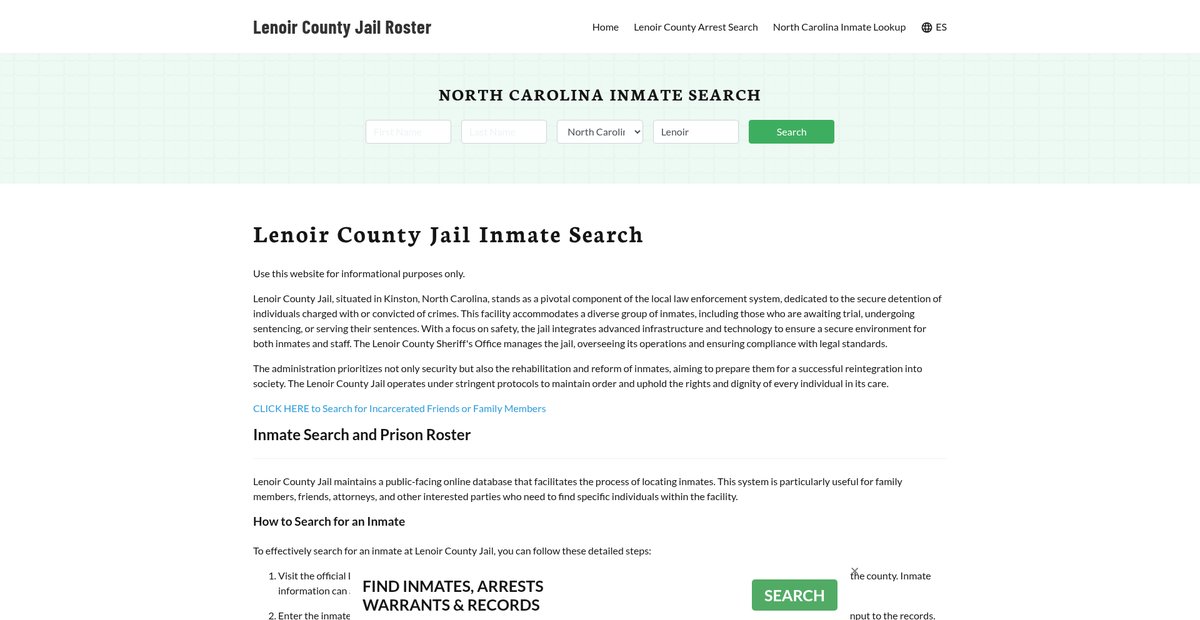 Preview of lenoircountyjail.org