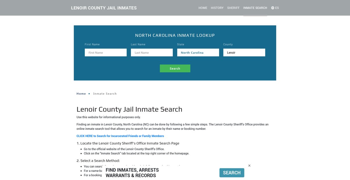 Preview of lenoirjailroster.org