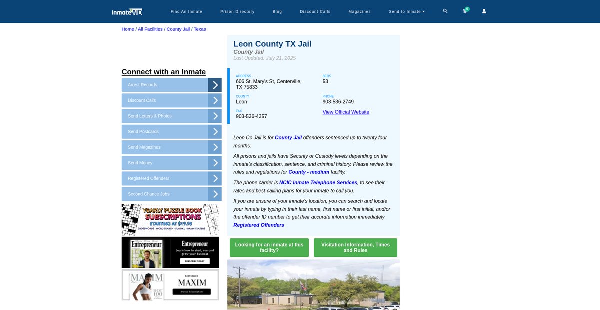 Preview of inmateaid.com