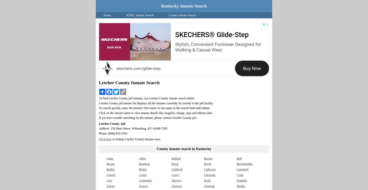 Preview of inmatesearchkentucky.org