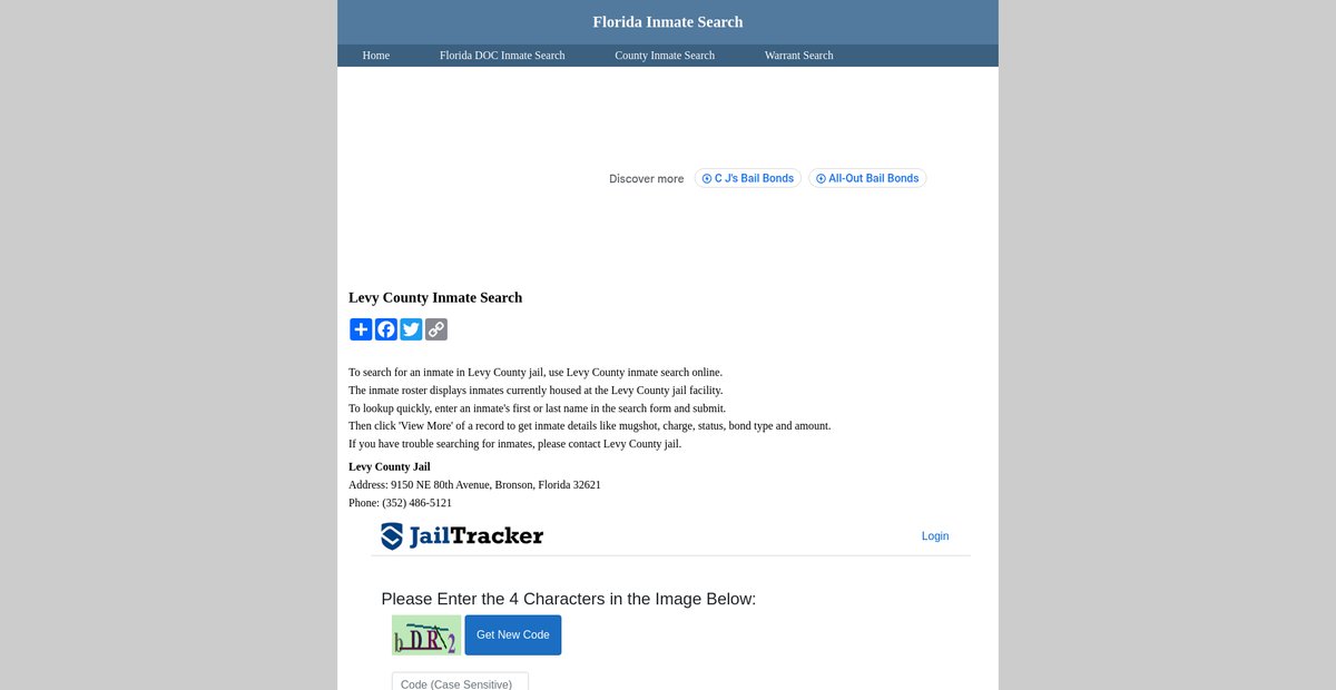 Preview of inmatesearchflorida.org
