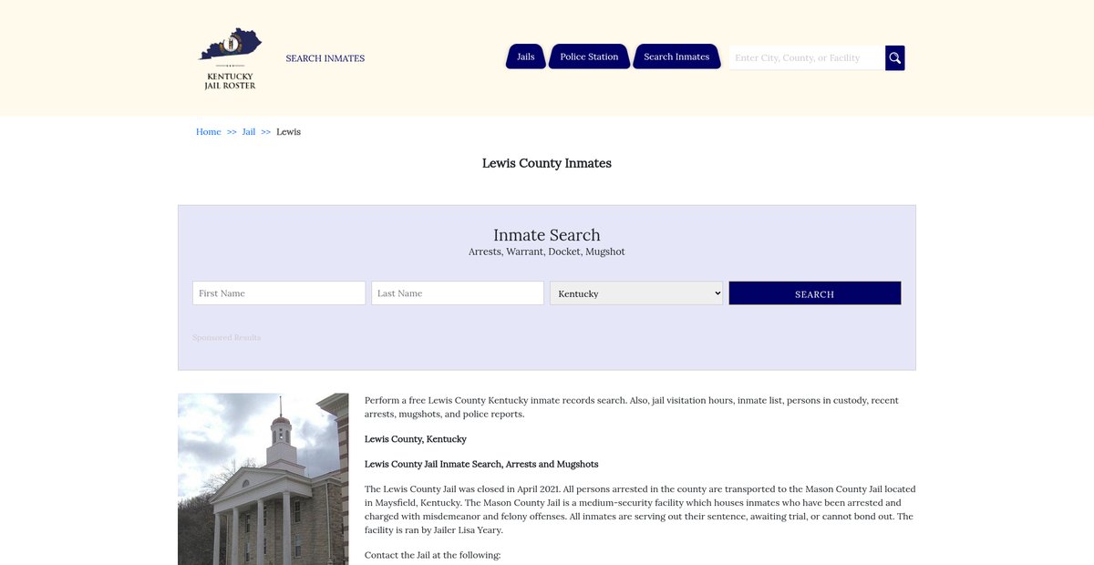 Preview of kentuckyjailroster.com