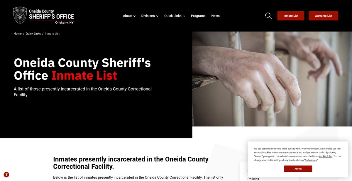 Preview of sheriff.oneidacountyny.gov