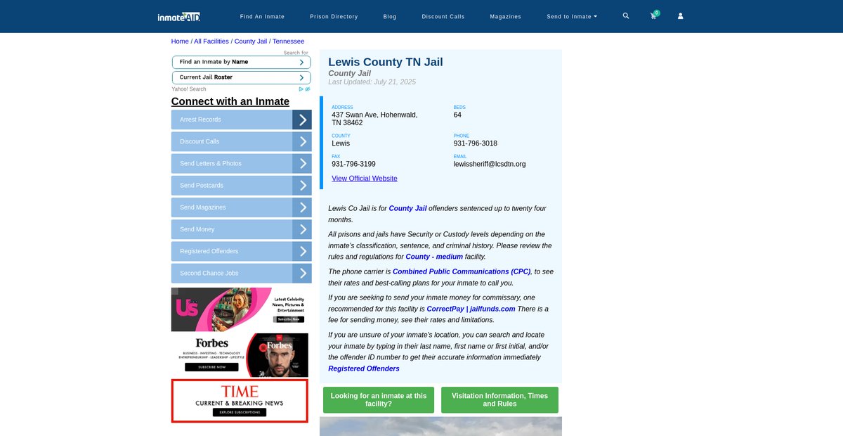 Preview of inmateaid.com