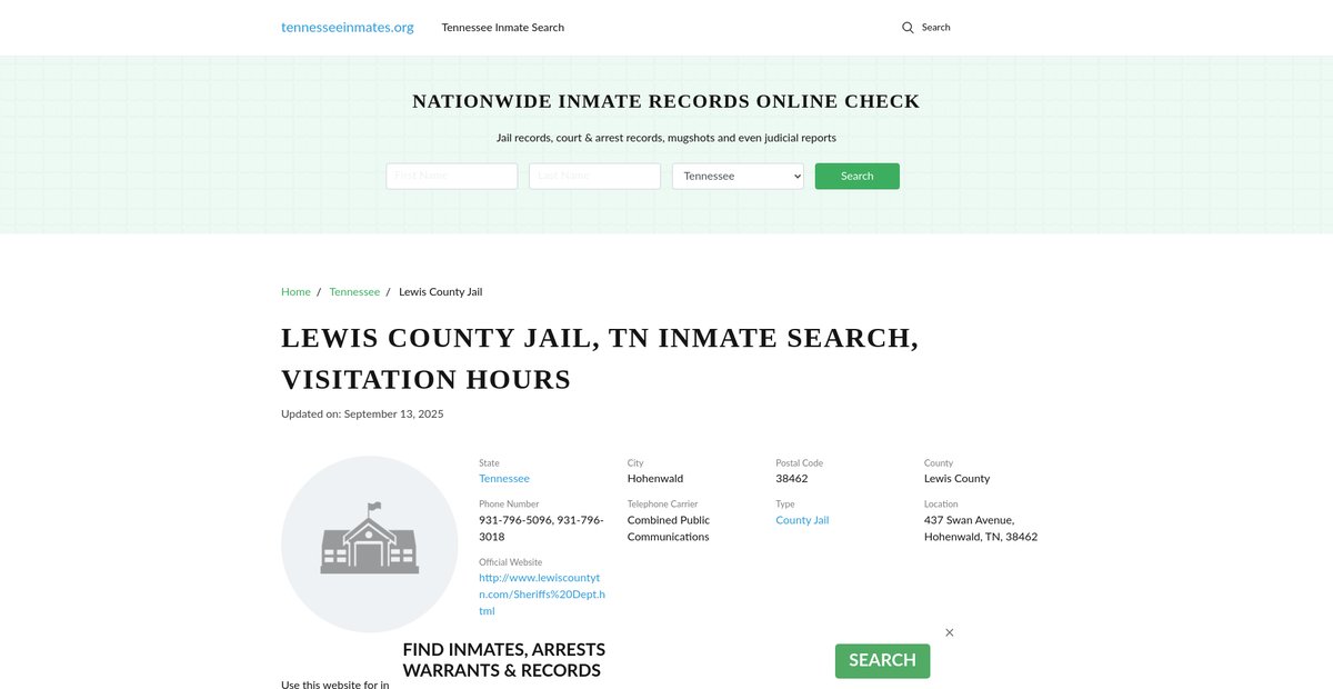 Preview of tennesseeinmates.org