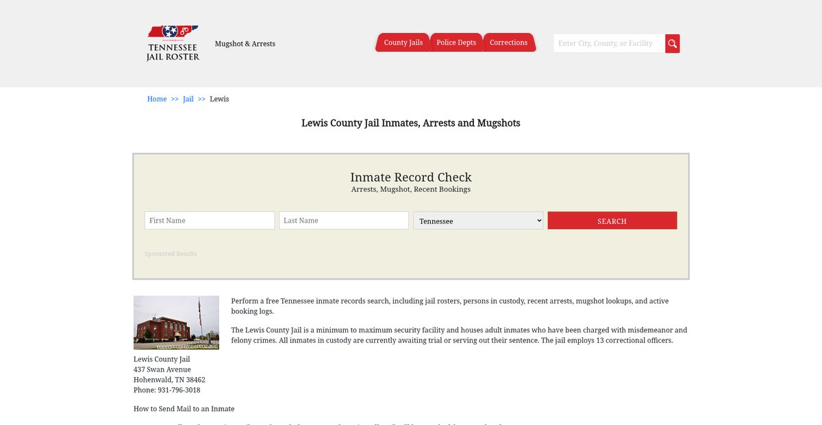 Preview of tennesseejailroster.com