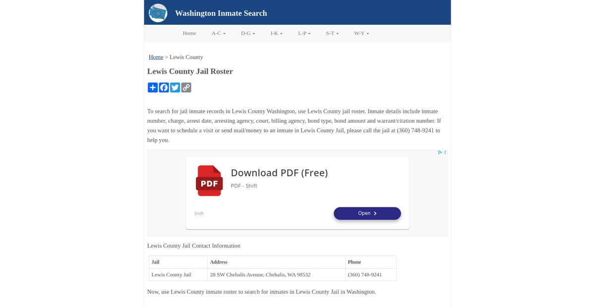 Preview of inmatesearchwa.org
