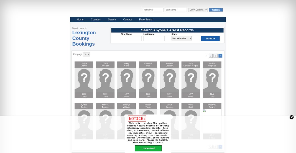 Preview of southcarolina.arrests.org