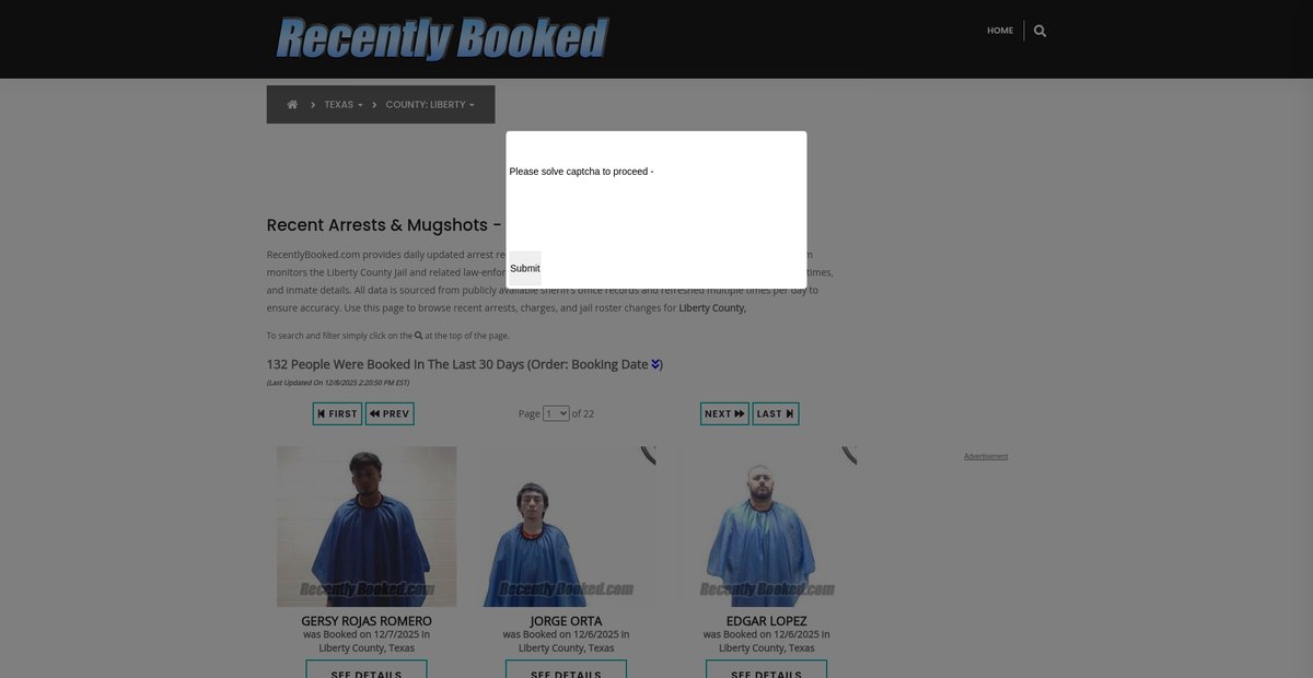 Preview of recentlybooked.com