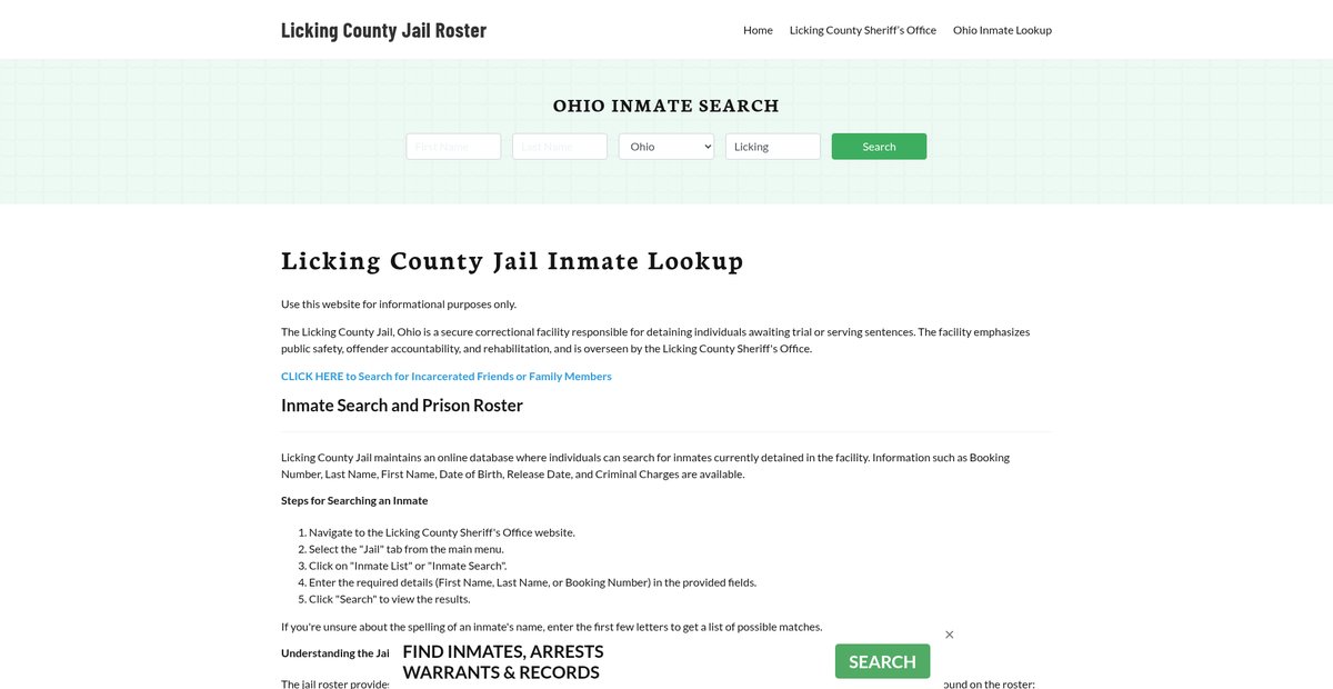 Preview of lickingcountyjailinmatelist.org