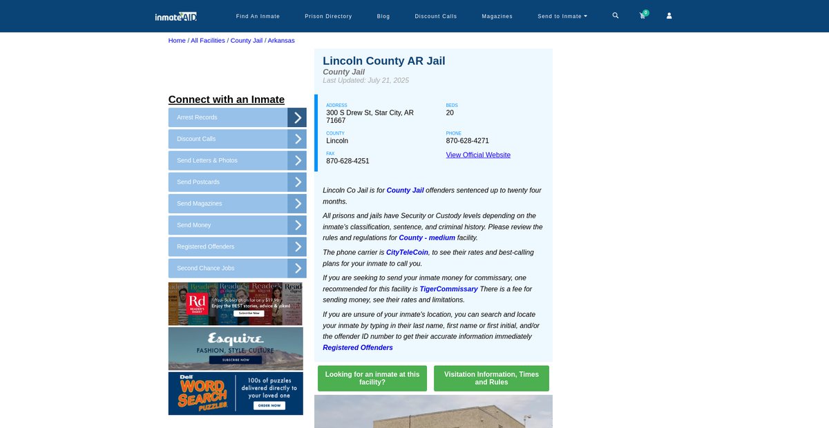 Preview of inmateaid.com