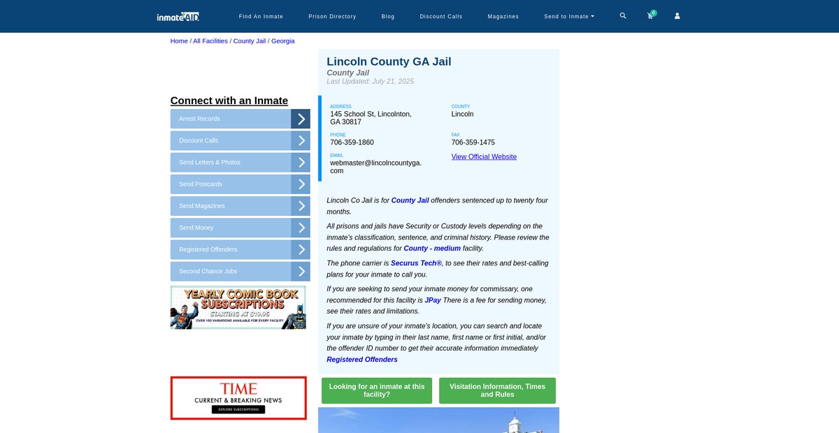 Preview of inmateaid.com