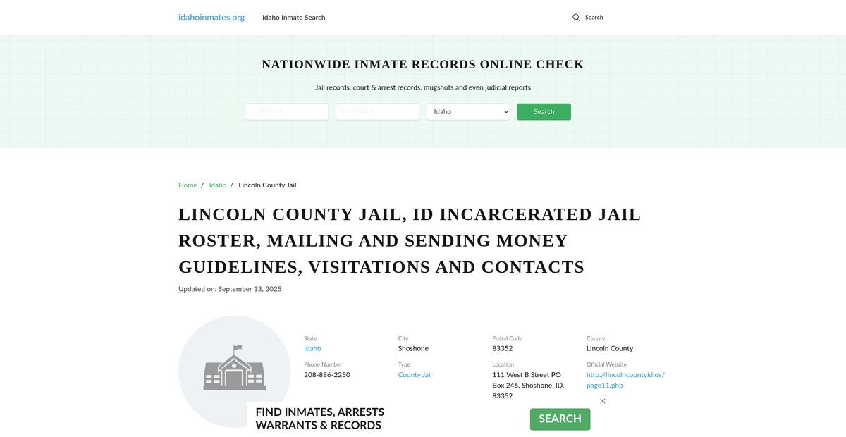 Preview of idahoinmates.org