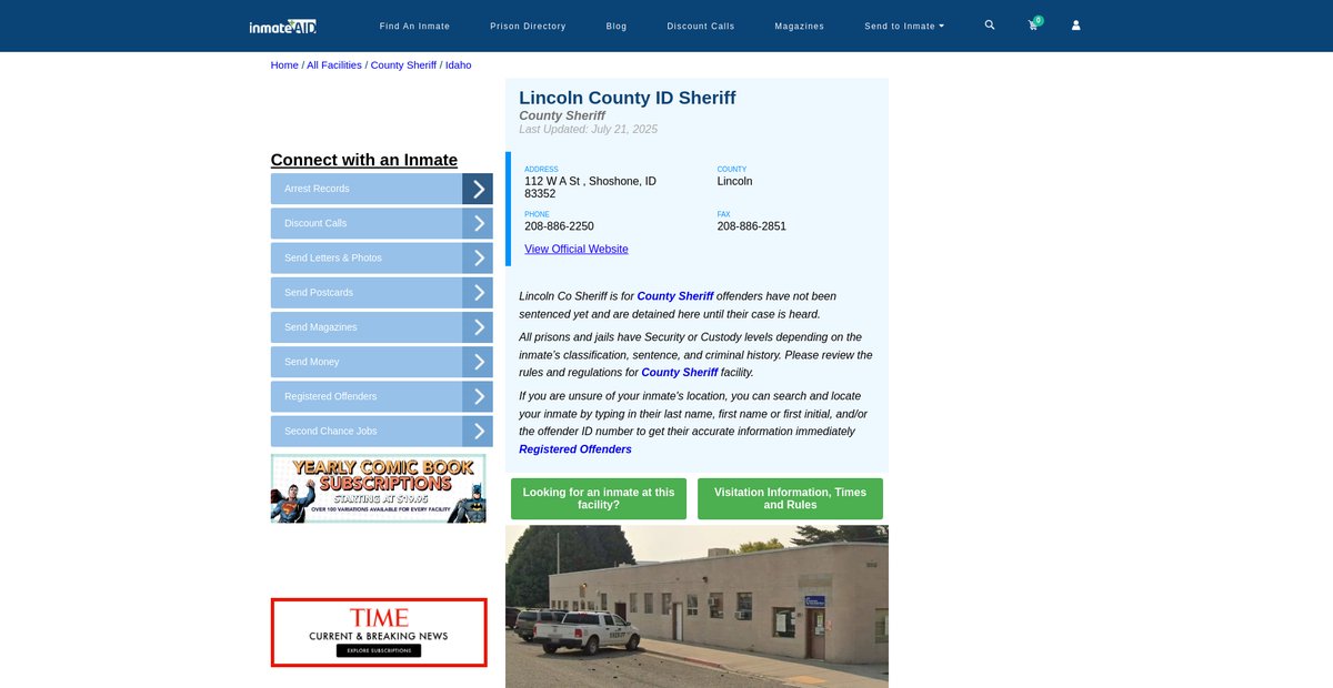 Preview of inmateaid.com