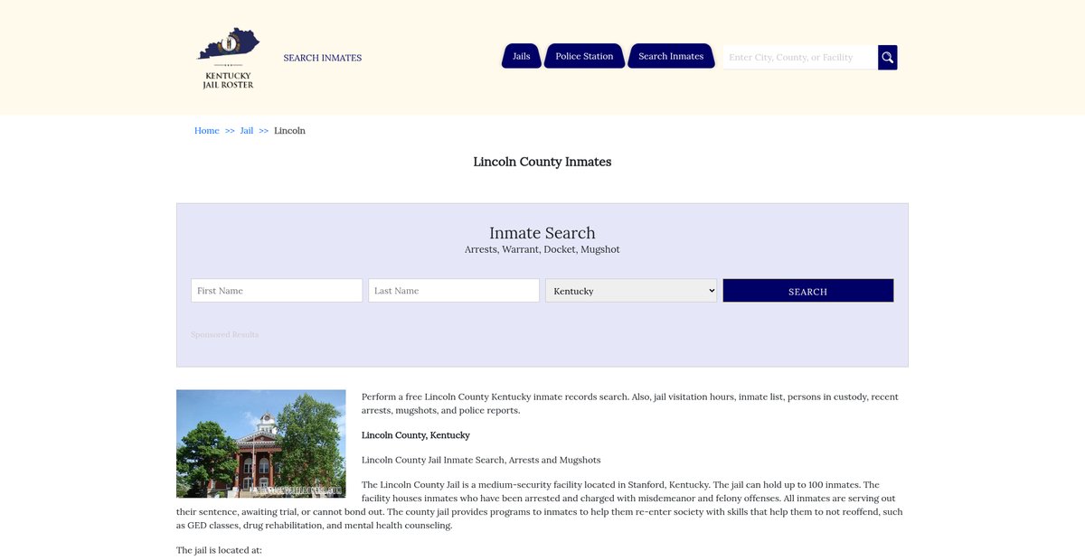 Preview of kentuckyjailroster.com
