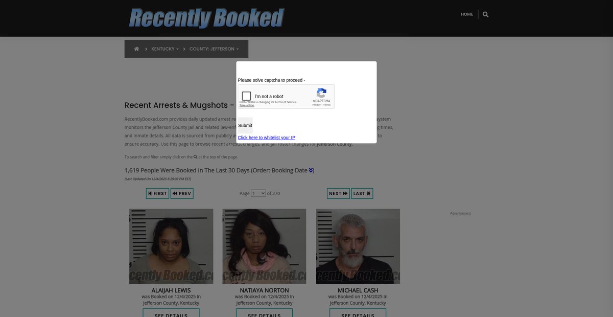 Preview of recentlybooked.com