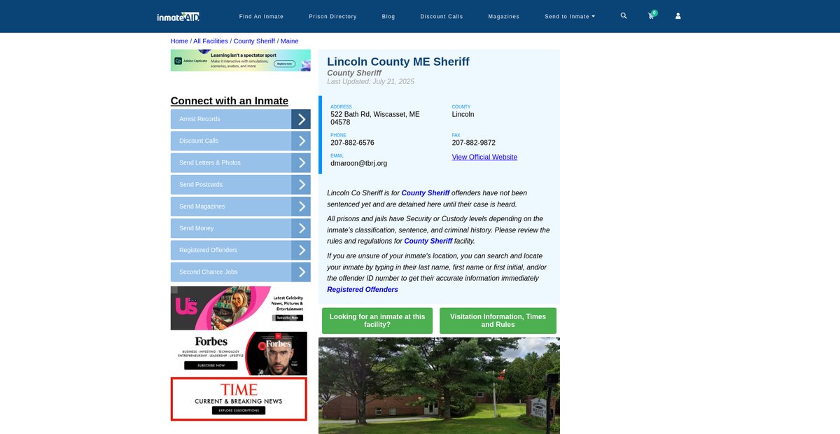 Preview of inmateaid.com