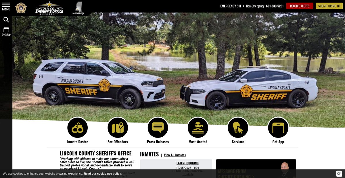 Preview of lincolncountysheriffms.org