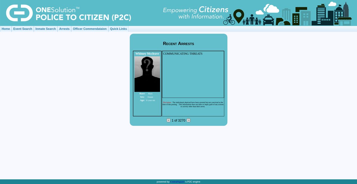 Preview of p2c.lincolnsheriff.org