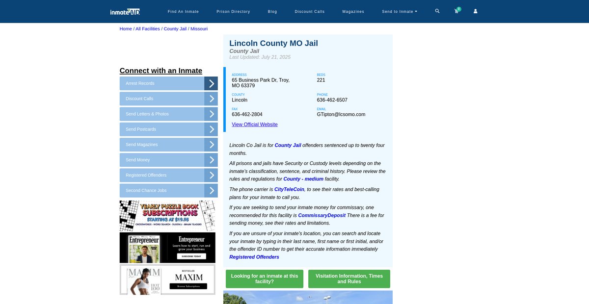 Preview of inmateaid.com