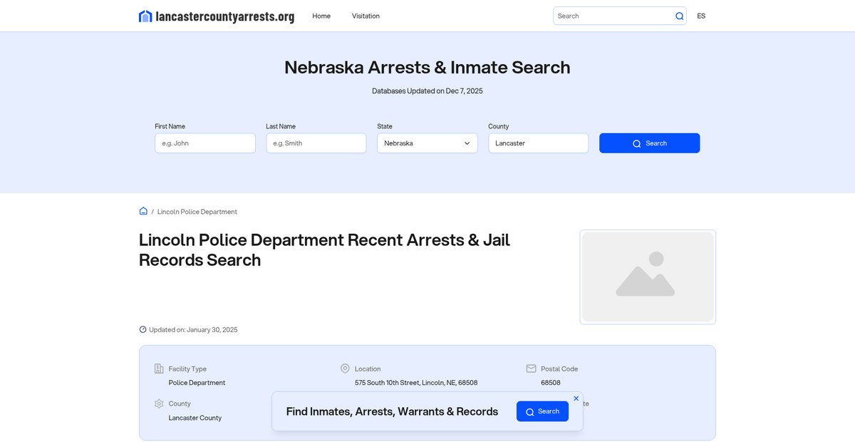Preview of lancastercountyarrests.org