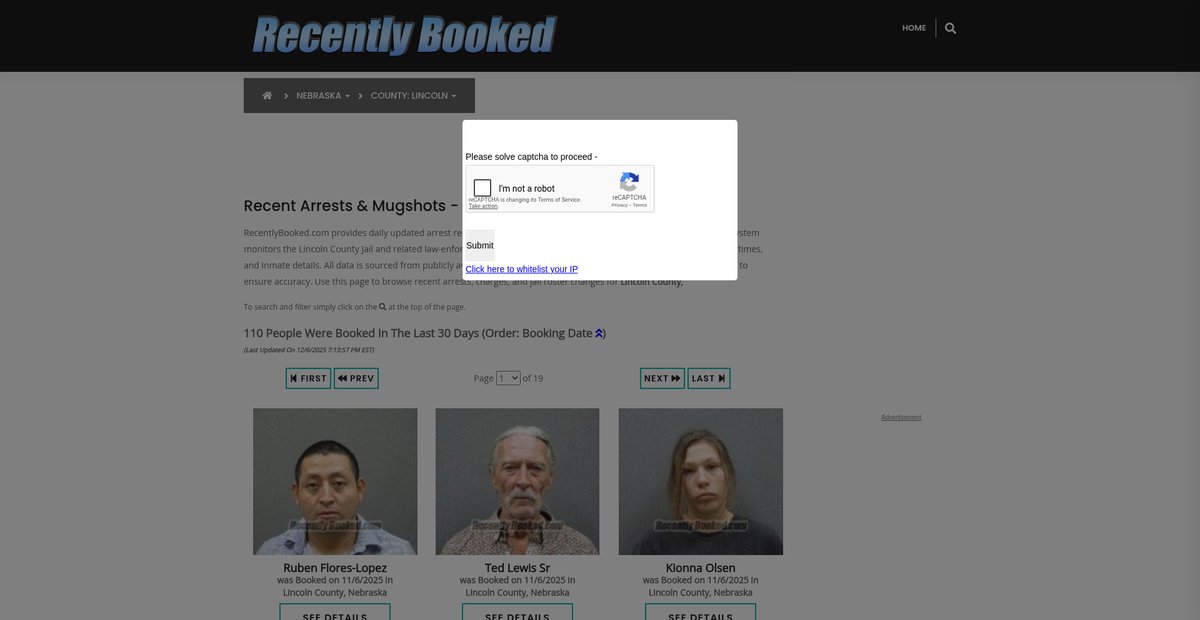 Preview of recentlybooked.com