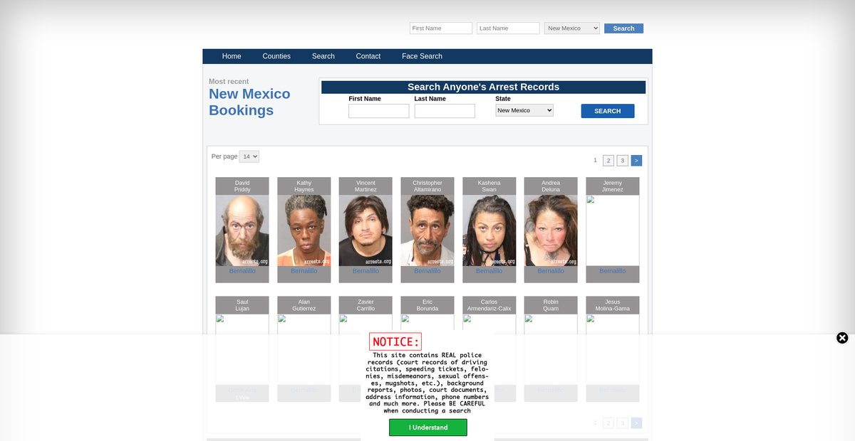 Preview of newmexico.arrests.org
