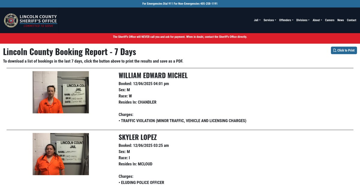 Preview of lincolncountysheriffok.gov