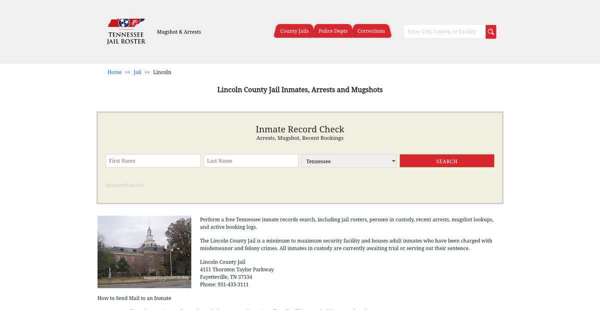 Preview of tennesseejailroster.com