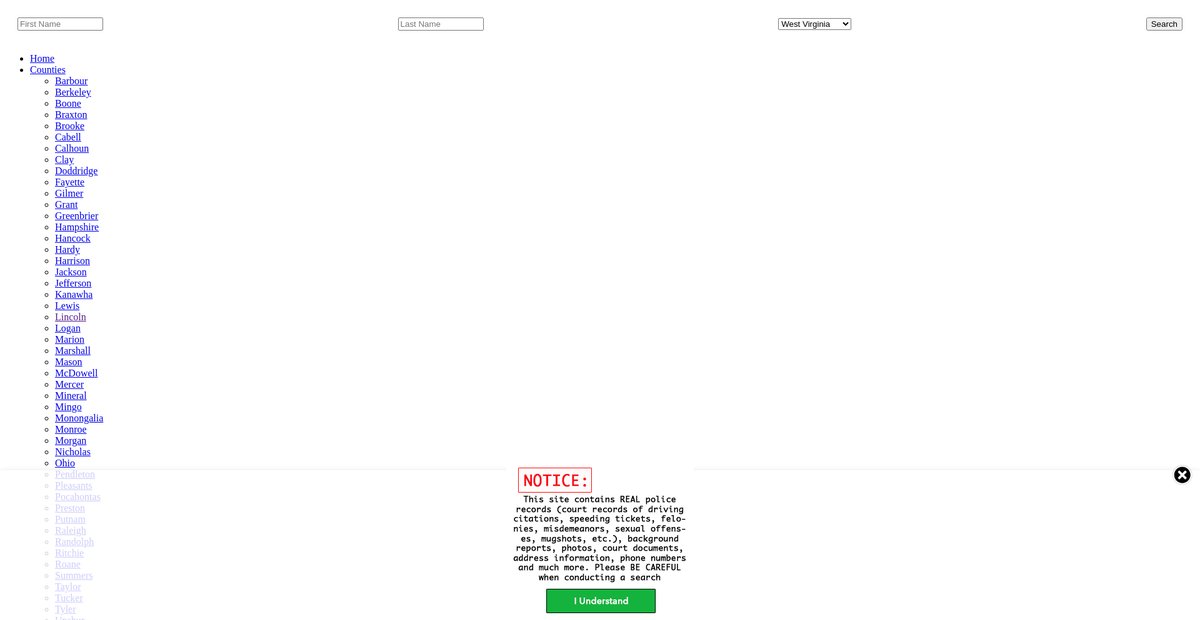 Preview of westvirginia.arrests.org