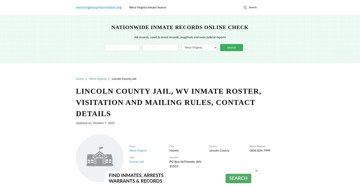 Preview of westvirginiaprisonroster.org